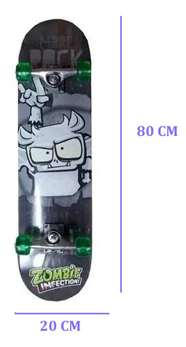 Imagen 4 de 10 de Skate Patineta Zombie Infection Original 80cm X 20cm / C