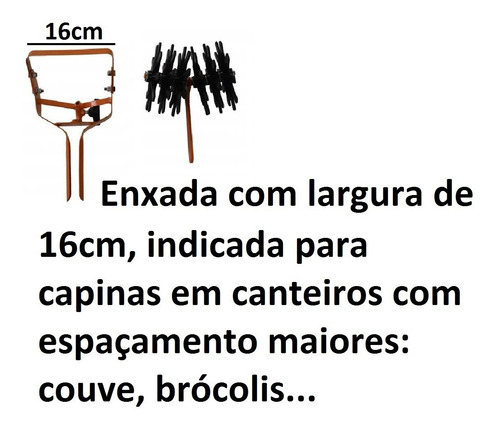 Enxada Madalena Knapik Horticultura Com 16cm De Largura