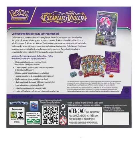 Booster Pokémon Miraidon Card Game Escarlate e Violeta Copag - Pedagógica -  Papelaria, Livraria, Artesanato, Festa e Fantasia