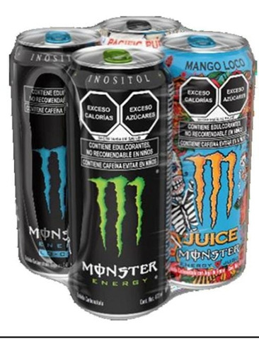 Monster Energy Surtido (4 Piezas De 473 Ml).