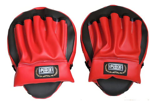 Luva De Foco Punch Vermelho Aparador De Soco Manopla Boxe