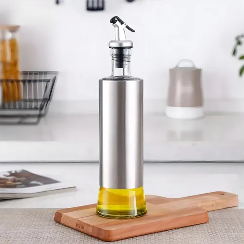Botella Dispensador Aceite Vinagre Con Pico Vidrio 300ml Ax