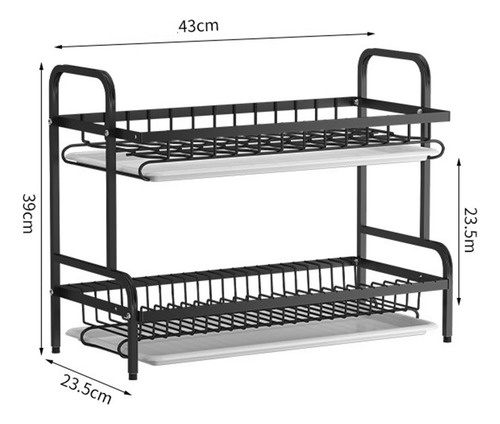 2 Niveles Escurridor De Trastes Acero Inoxidable, Escurridor
