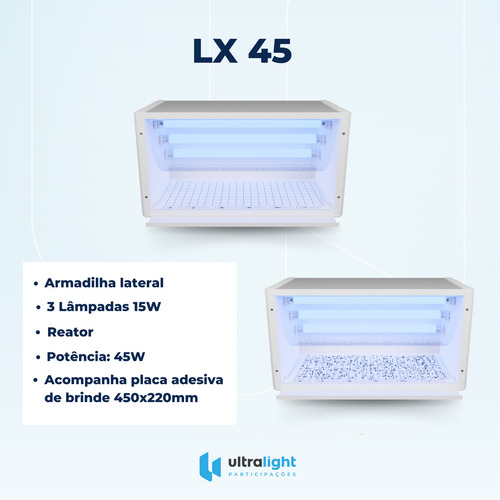 Armadilha Luminosa LX-45 Captura Rápida De Moscas Mosquitos Muriçocas