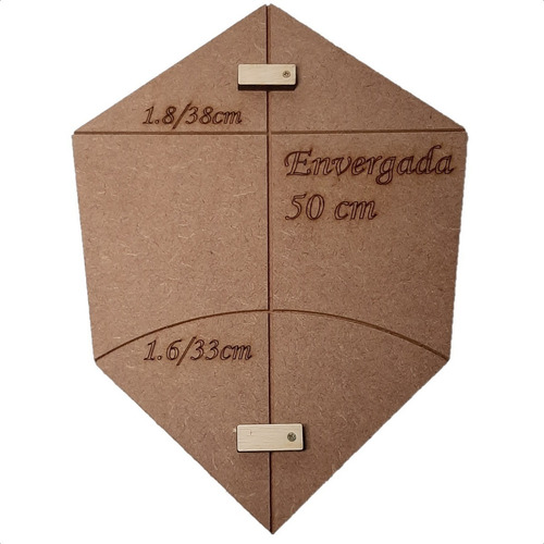 Molde Gabarito De Madeira Para Fazer Pipa Modelos Cor Envergada 45cm