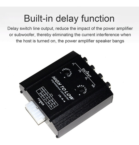 Para Convertidor De Impedancia 12v 4 Canales Alta A Baja