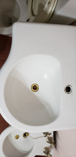Juego Inodoro Bidet Vanitori Y Bacha Avignon Ferrum S/grif.