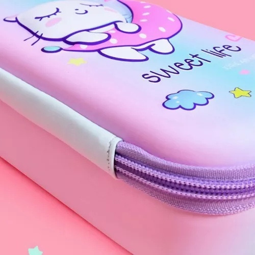 Lapicera 3d Estuche De Lápices Para Niños Astronauta Kawaii Color Morado