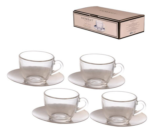 Jogo De 4 Xicaras De Cafe Tiffany Pires Inox 85ml Hauskraft