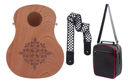 Tambor De Cajón Portátil Con Cajón Con Forma De Guitarra