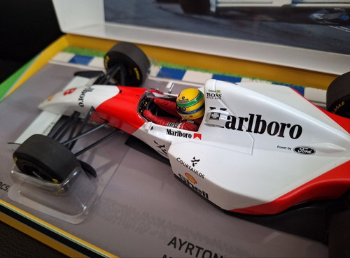 F1 Mclaren Mp4/8 Ayrton Senna Última Vitória 1/18 Branco