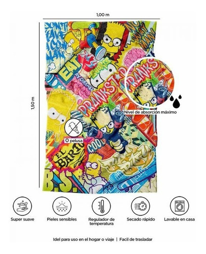 Toalla Jumbo Bart Simpson Providencia
