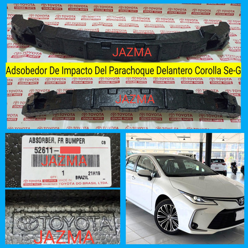 Absorbedor Impacto Parachoque Delant Corolla Seg 2020 2023