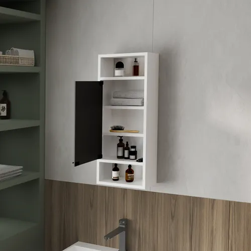 Gabinete De Baño Con Espejo Uros 71x30x15 Rta Blanco