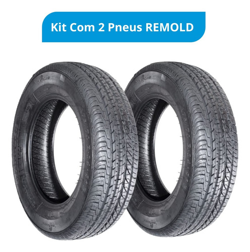 Kit 2x Pneus Aro 15 Remold 175/65r15 Para Palio City Fit Gol