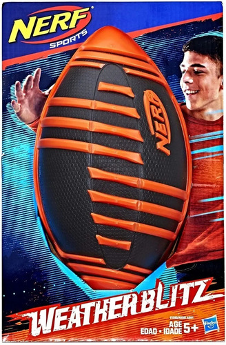Imagen 4 de 4 de Nerf Sports - Balón Fútbol Americano Weather Blitz Naranjo