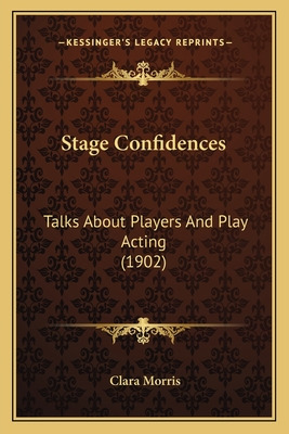 Libro Stage Confidences: Talks About Players And Play Act...