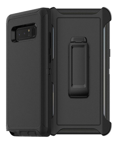 Rugged Case Para Galaxy Note 8 Protector 360° Con Gancho