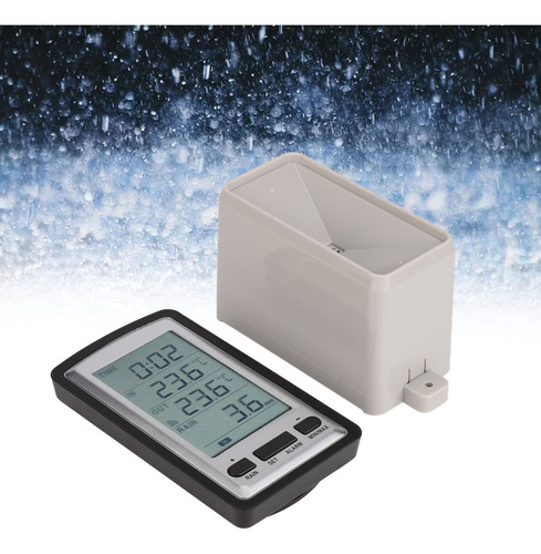 Medidor De Chuva Digital Sem Fio, Registrador De Temperatura