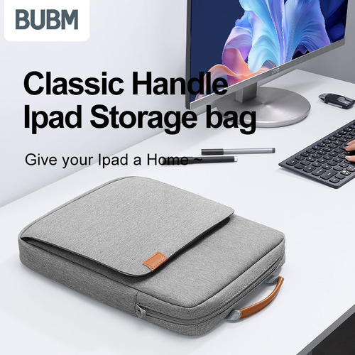 Bolso Bandolera Para Ipad Tablet Macbook 12.9 Y 13 Pulgadas Gris