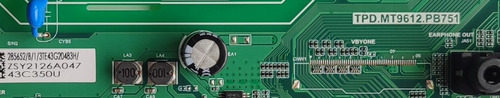 Main Toshiba 285652 / Tpd.mt9612.pb751 / 43c350ku 43c350u (Usado)