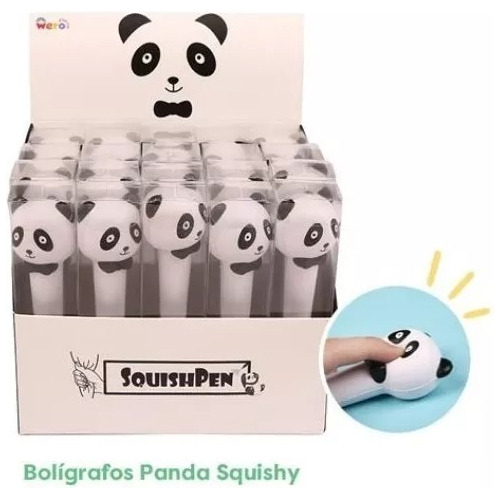 Lapicera Bolígrafo Wero Panda Squishy  X Unidad