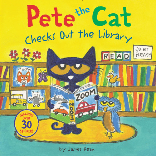 Book : Pete The Cat Checks Out The Library - Dean, James