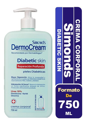 Simond's Dermo Cream Crema Corporal Diabetic Skin 750 Ml