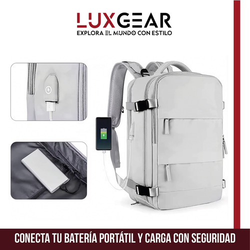 Mochila De Viaje Luxgear Nomadlife Impermeable Cabina
