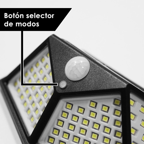 Imagen 5 de 9 de Reflector Lampara Solar Led Solarshine Luz Exterior 100 Leds