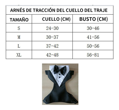 Bandana Formal De Esmoquin Arnés Para Perro Con Corbatín