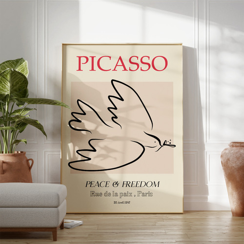 Cuadro Decorativo Pablo Picasso Peace And Freedom Arte