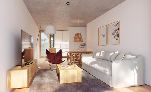 Venta Departamento 2 Ambientes Con Galería Y Jardín En Terrazas De Santa María, Villanueva