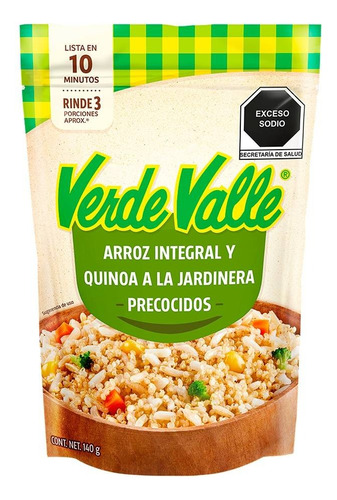 Quinoa Y Arroz Integral Verde Valle A La Jardinera Precocido
