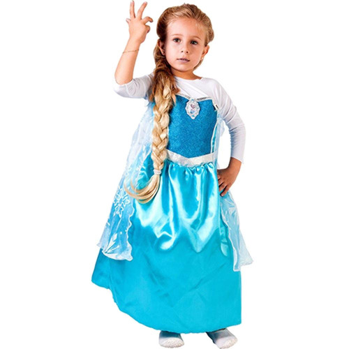 Fantasia Feminina Infantil Frozen Disney Elsa