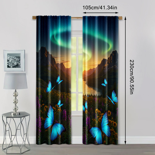 2 Cortinas Para Ventanas, Nubes Y Suaves, Solo Para Clima Ár