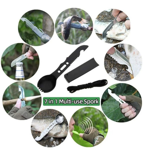 Survival Kit 12 In 1 Fishing Hunting Sos, Edc