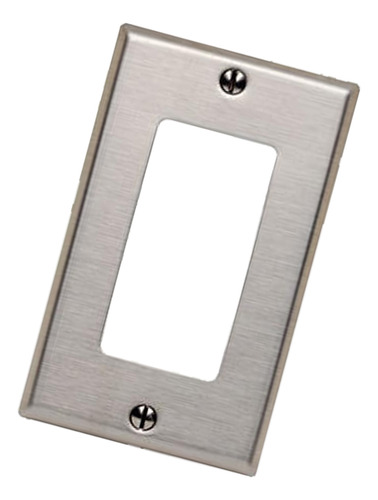 Placa 3 Unidades Decora Inoxidable 1 Gang Leviton 84401-40 Color Plateado