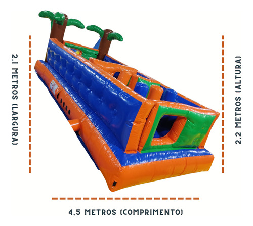 Mini Corrida De Tropical Brinquedo Inflável Com Motor