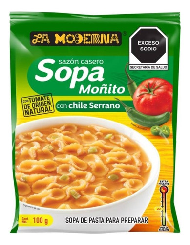 2 Pza Sopa De Moñito La Moderna Con Tomate Y Chile Serrano 1
