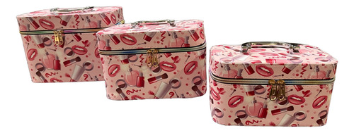 Set De 3 Cosmetiquera Neceser  3 En 1 Versátil Moderno