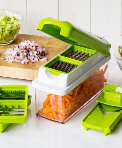 Imagem 10 de 10 de Cortador Fatiador Manual Legumes Verduras Nicer Dicer Plus