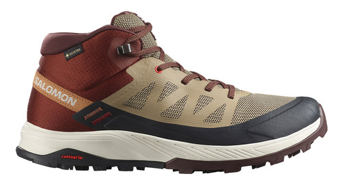 Zapatilla Hombre Outrise Mid Gtx Burdeo Salomon