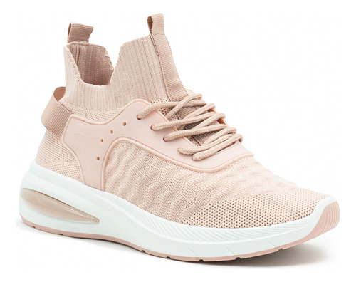 Tenis Para Dama Tipo Calcetín Deportivo Color Rosa