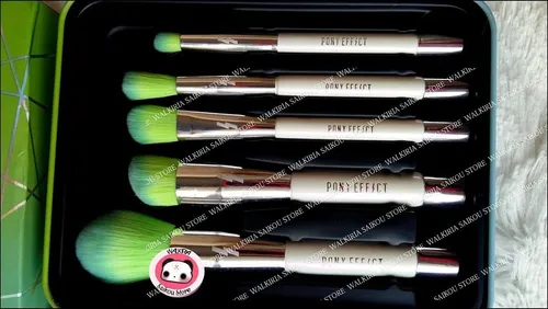 Increible Set X 5 Brochas Pony Effect Magneticos Verde/celes