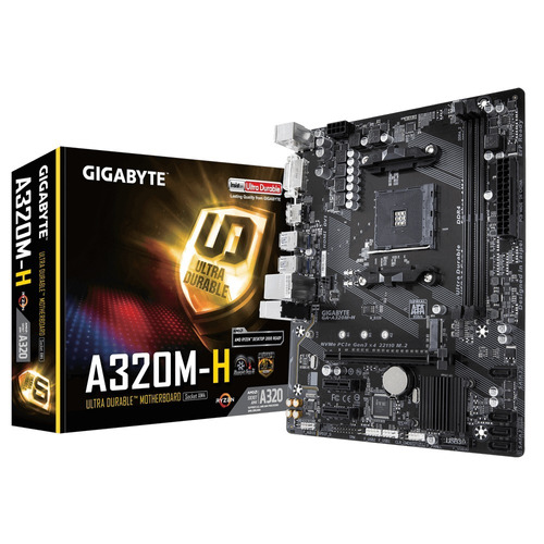 Mother Amd Gigabyte Ga A320m H Am4 Ryzen Athlon Hdmi Ddr4