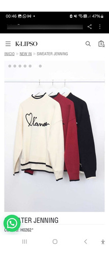 Sweater Mujer Tipo Buzo Tejido Amplio De Viscosa K-lipso