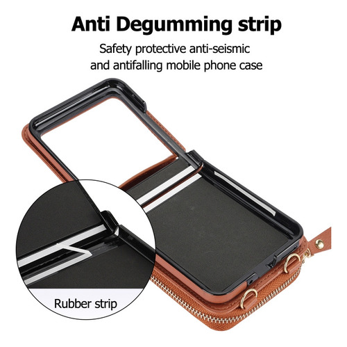 Funda Plegable Con Cremallera Para Motorola Razr 40 Ultra