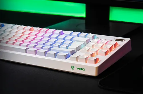 Teclado Gamer Vsg Outemu Red Quasar Rgb Color Blanco
