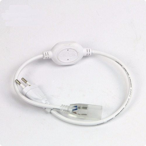 Conector Para Manguera Led 110 Volts 5050 6mm Pines 2 Piezas Luz Blanco
